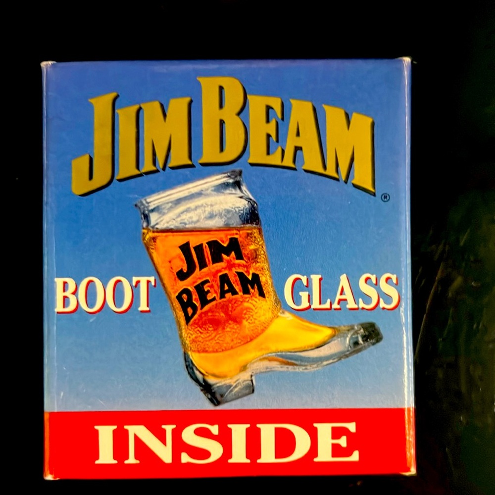 Vintage Jim Beam Whiskey 1993 Boot Shot Glass